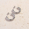 Medium Cali Silver Hoops