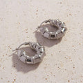 Silver Fiorella Hoops