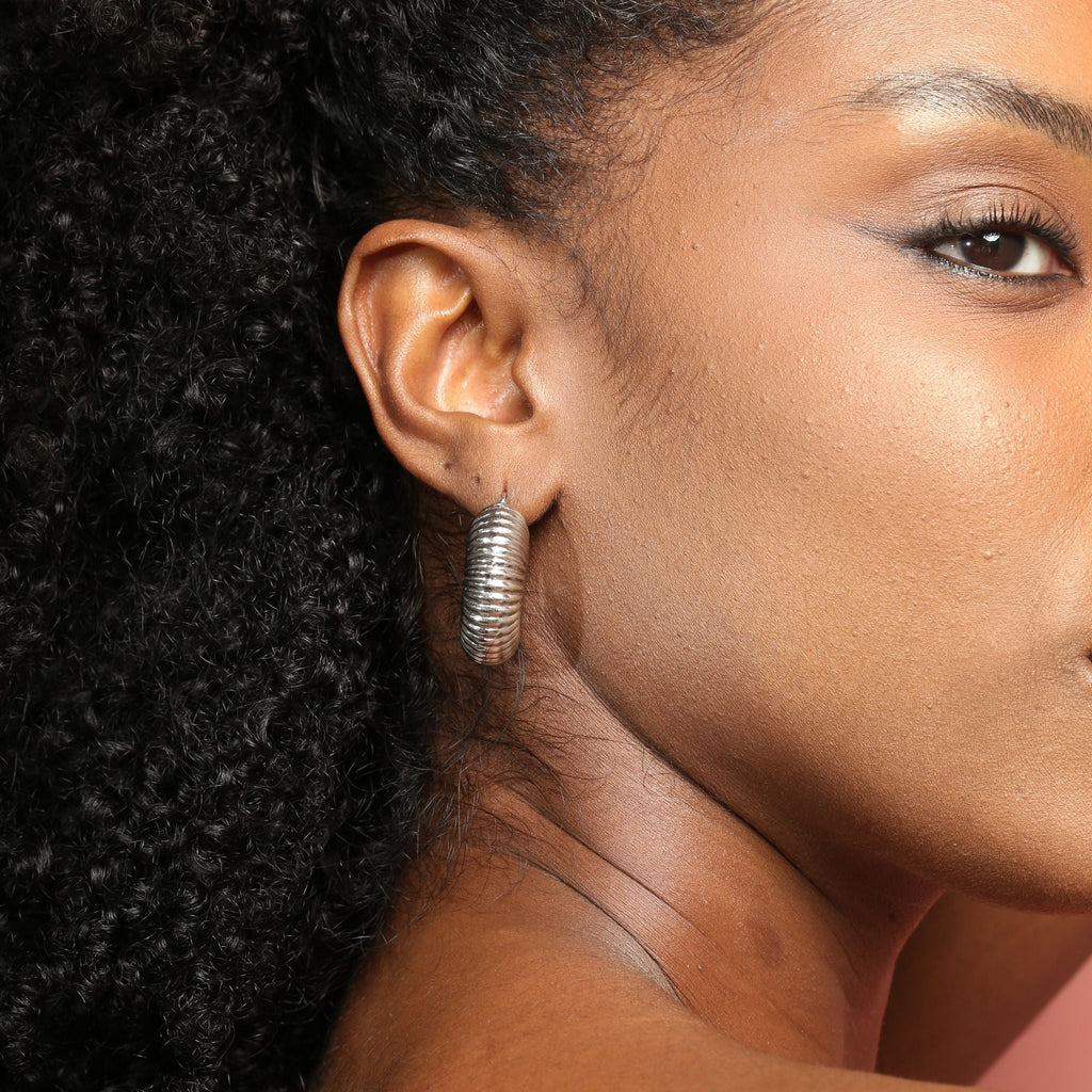 Silver Lia Hoops